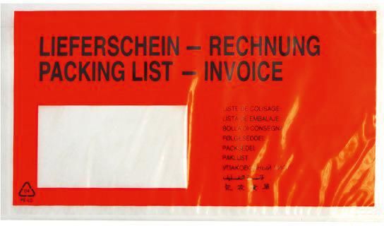 Selbstkleb. Begleitpap. -tasche DIN lg Liefersch.