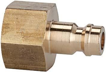 Stecknippel für Kupplung NW 5, Messing, IG G1/4" RIEGLER