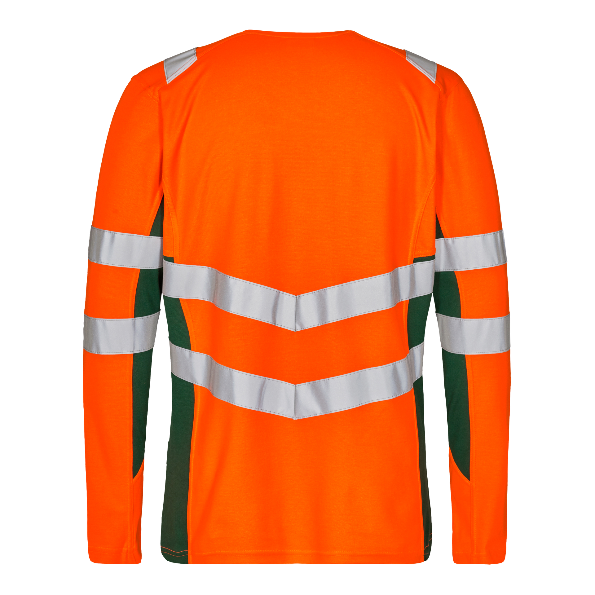Safety Langarm-Shirt Orange/Grün, Gr. 3XL