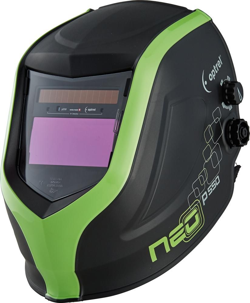 Automatik-Schweißerhelm neo p550, schwarz/grün OPTREL