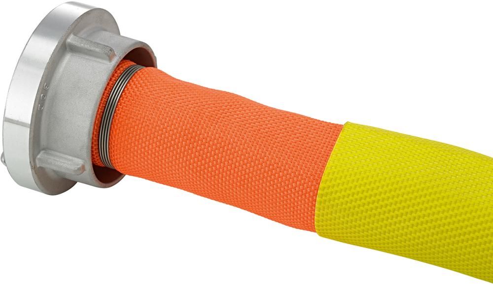 Bau-/Industrieflach schlauch, orange, A/102mmmit 2 Leckageschiebern, STORZ Kuppl. 20m FORTIS