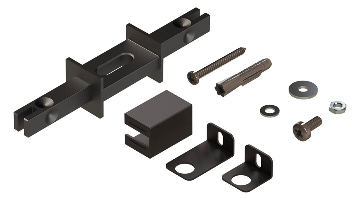 HETTICH CADRO Set Wand-/Bodenbef. m.Spange EDS O
