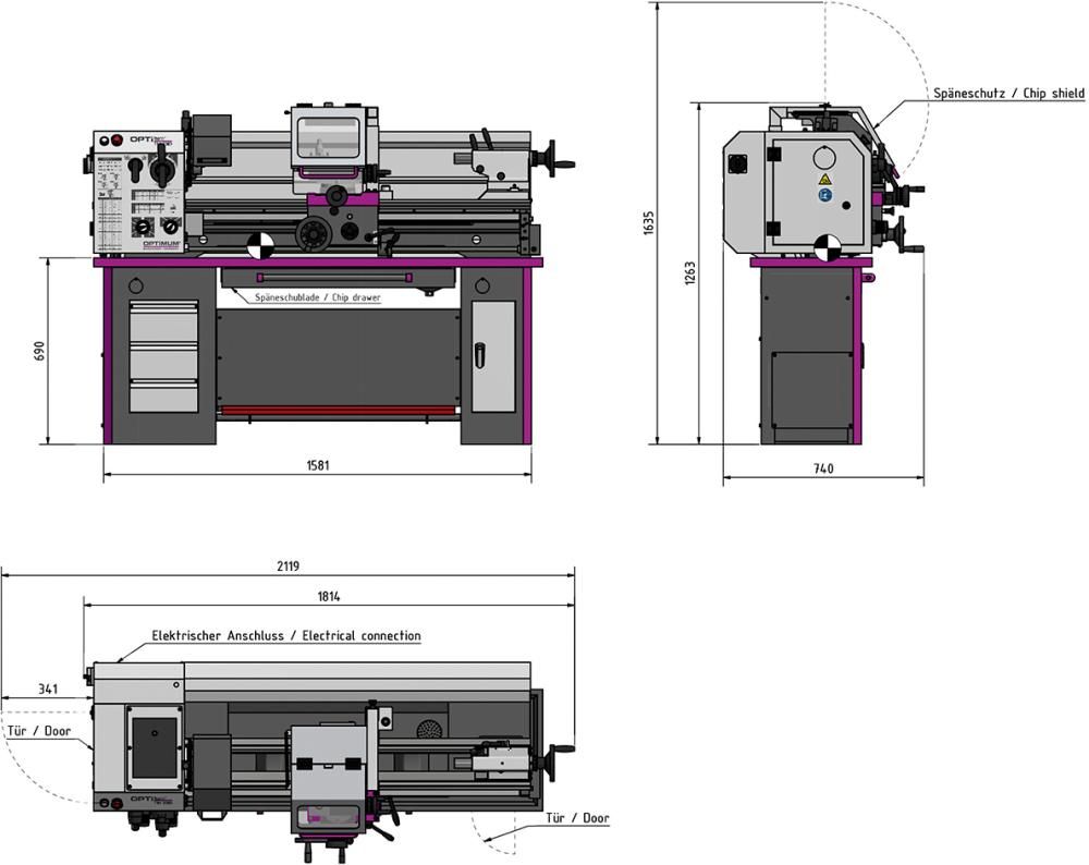 Drehmaschine OPTIturn TM 3310D
