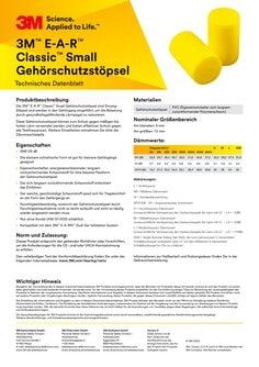 3M™ E-A-R™ Classic™ 30.03 klein, ohne Kordel, AM-01-001