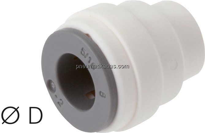 Verschlusskappe für 5/32" (3,97 mm) Schläuche, IQS-LE (EPDM-Dichtung)