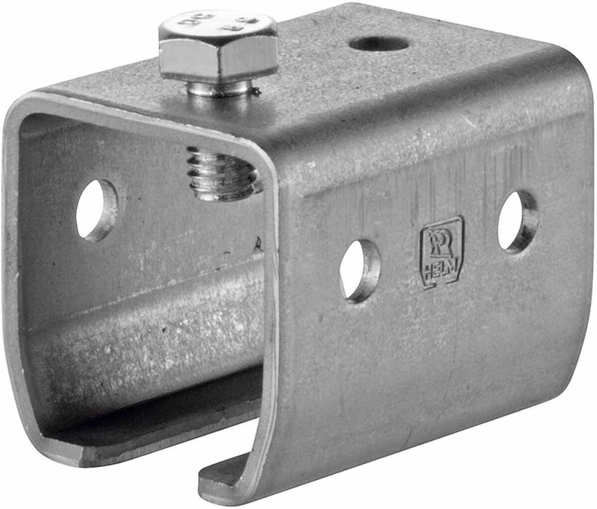 HELM 1104 Übersteckmuffe Stahlblank,Schraube oben