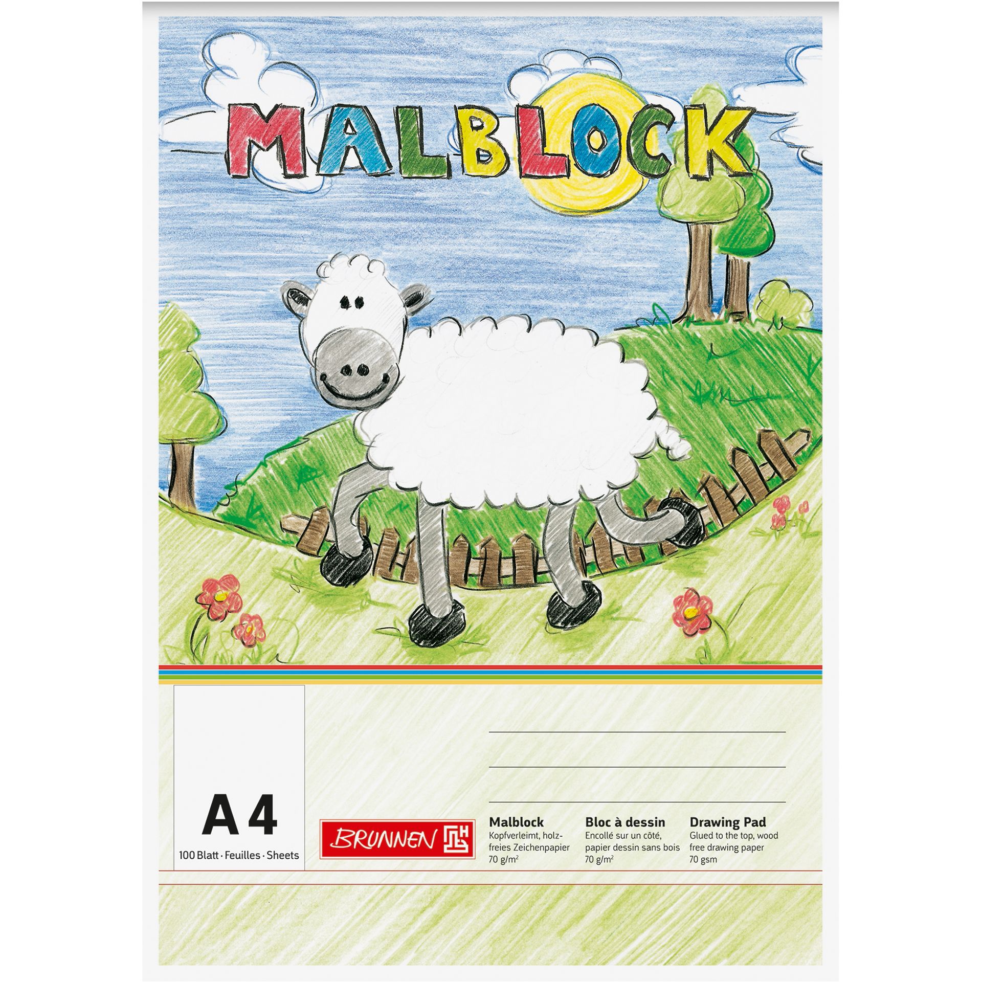 Malblock A4 100Bl sort