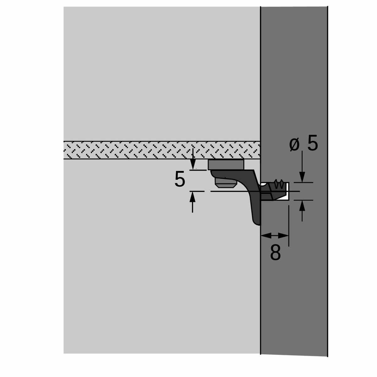 Bodenträger Sekura 8 vernickelt