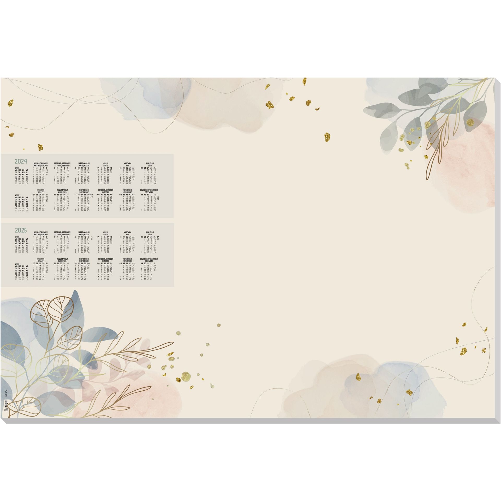 Schreibunterlage 30Bl. Pastel Garden