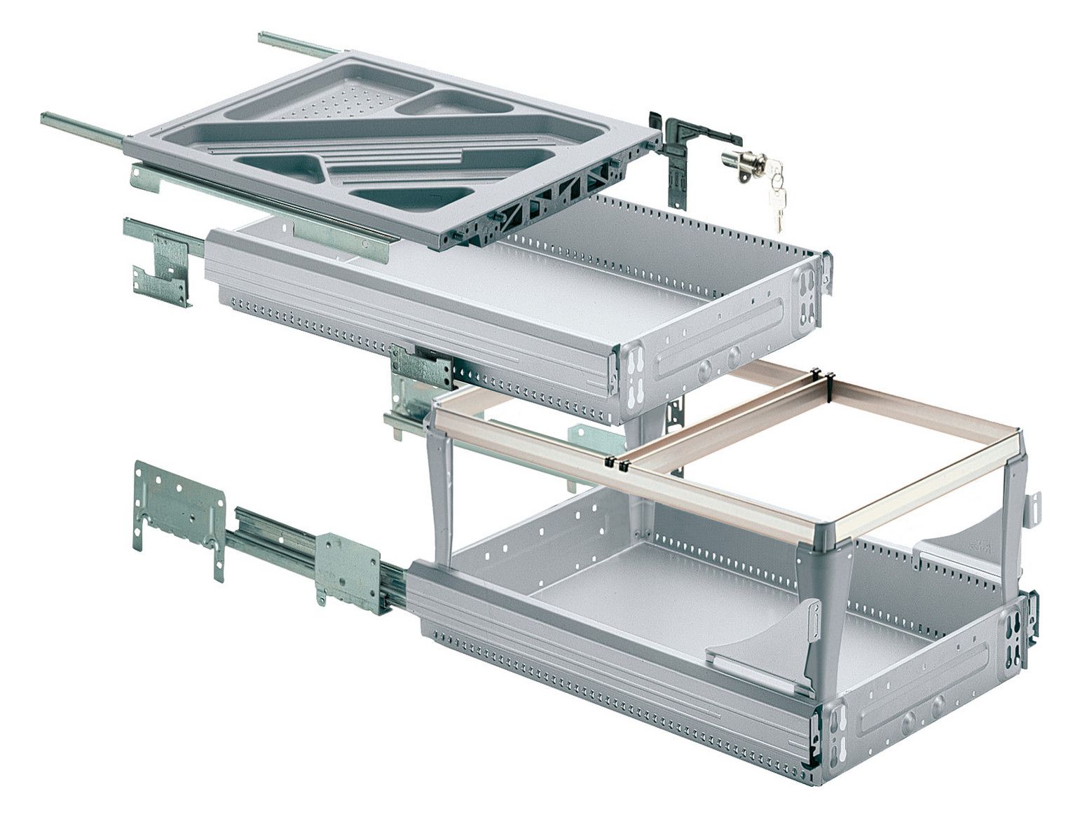HETTICH Container-Set mit Teil- und Überauszügen