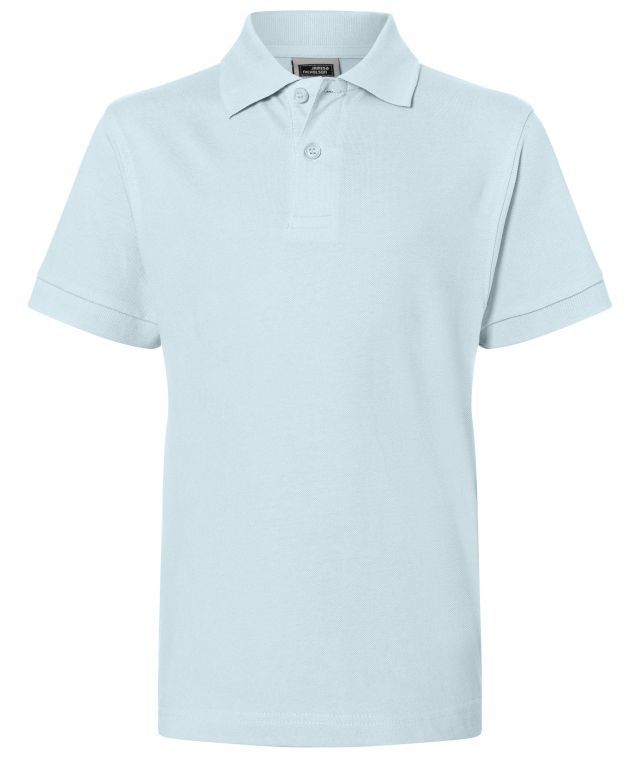 Classic Polo Junior Hochwertiges Polohemd mit Armbündchen blau, Gr. M
