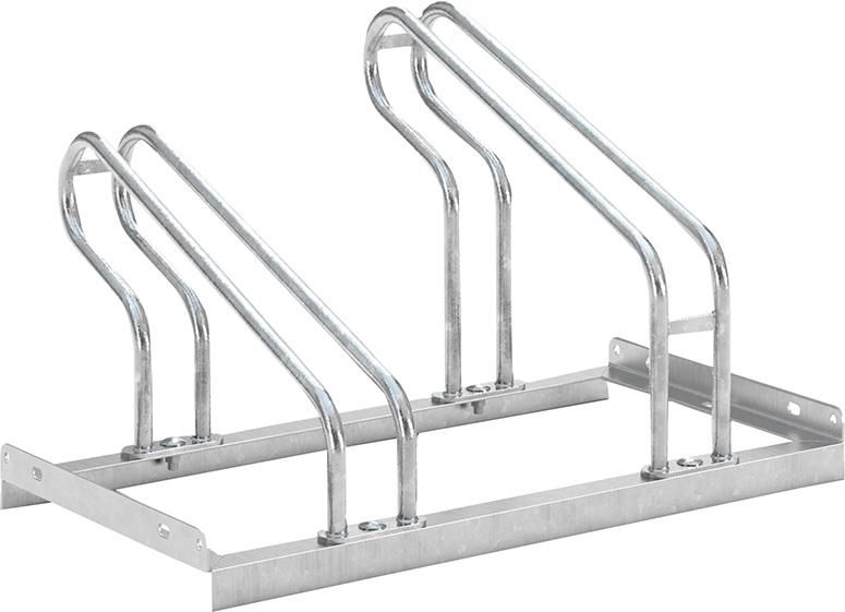 Fahrradparker Hoch/Tief einseitig, verzinkt L 700 mm, 2 Plätze