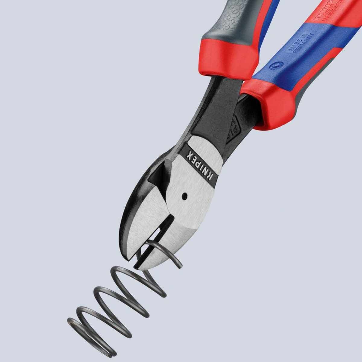 Kraft-Seitenschneider poliert mit Mehrkomponenten-Griffen 250mm KNIPEX