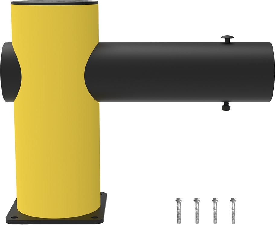 Endpfosten für Barriere Charlie H500xB619xD200 mm schwarz/gelb