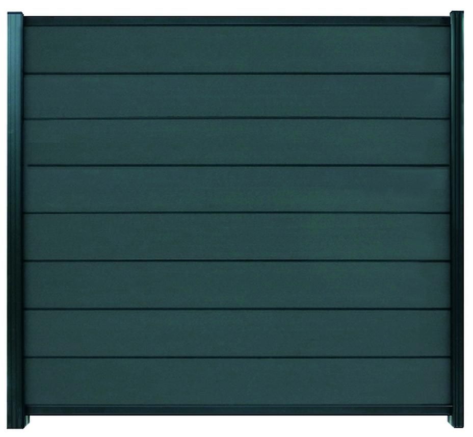 GOTLAND kartonverpackt SET Zaunfeld 180x175cm Schiefergrau/ANTHRAZIT WPC-Steckzaunsystem