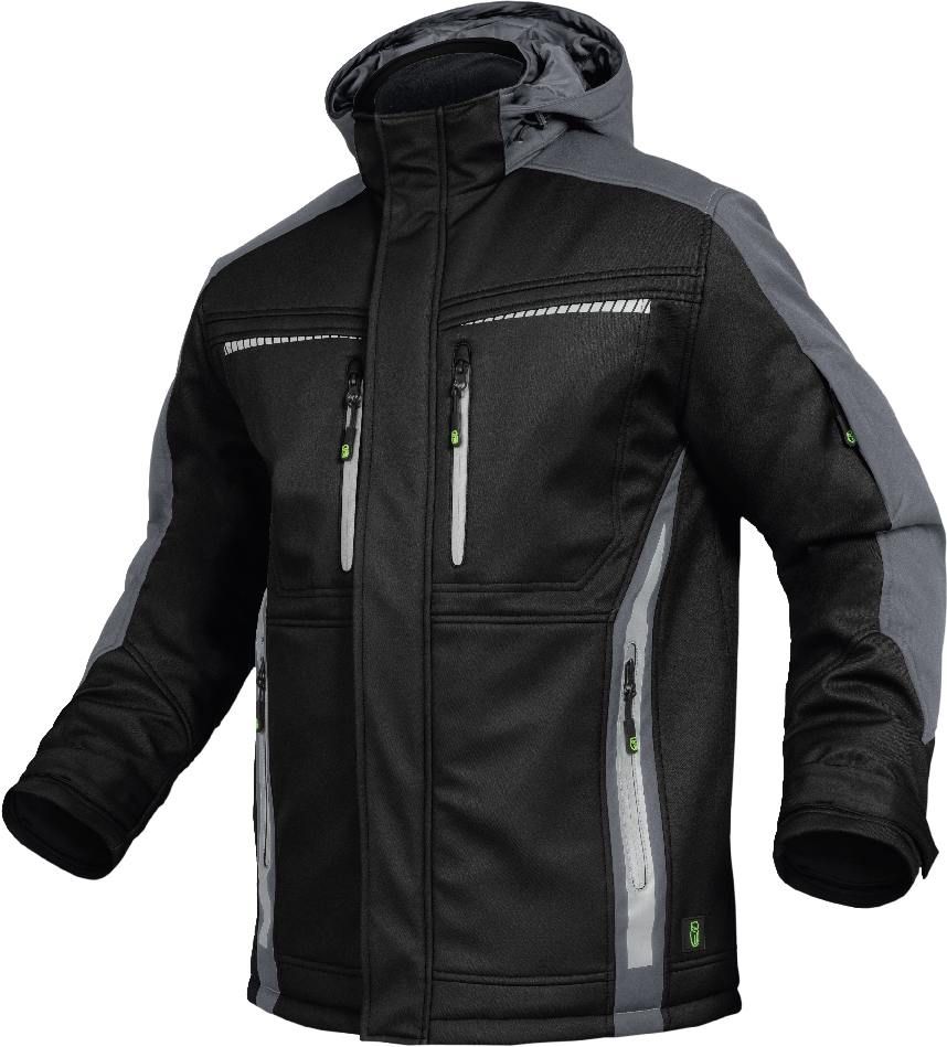 FLEXI25, Winter-Softshelljacke schwarz-grau, XL