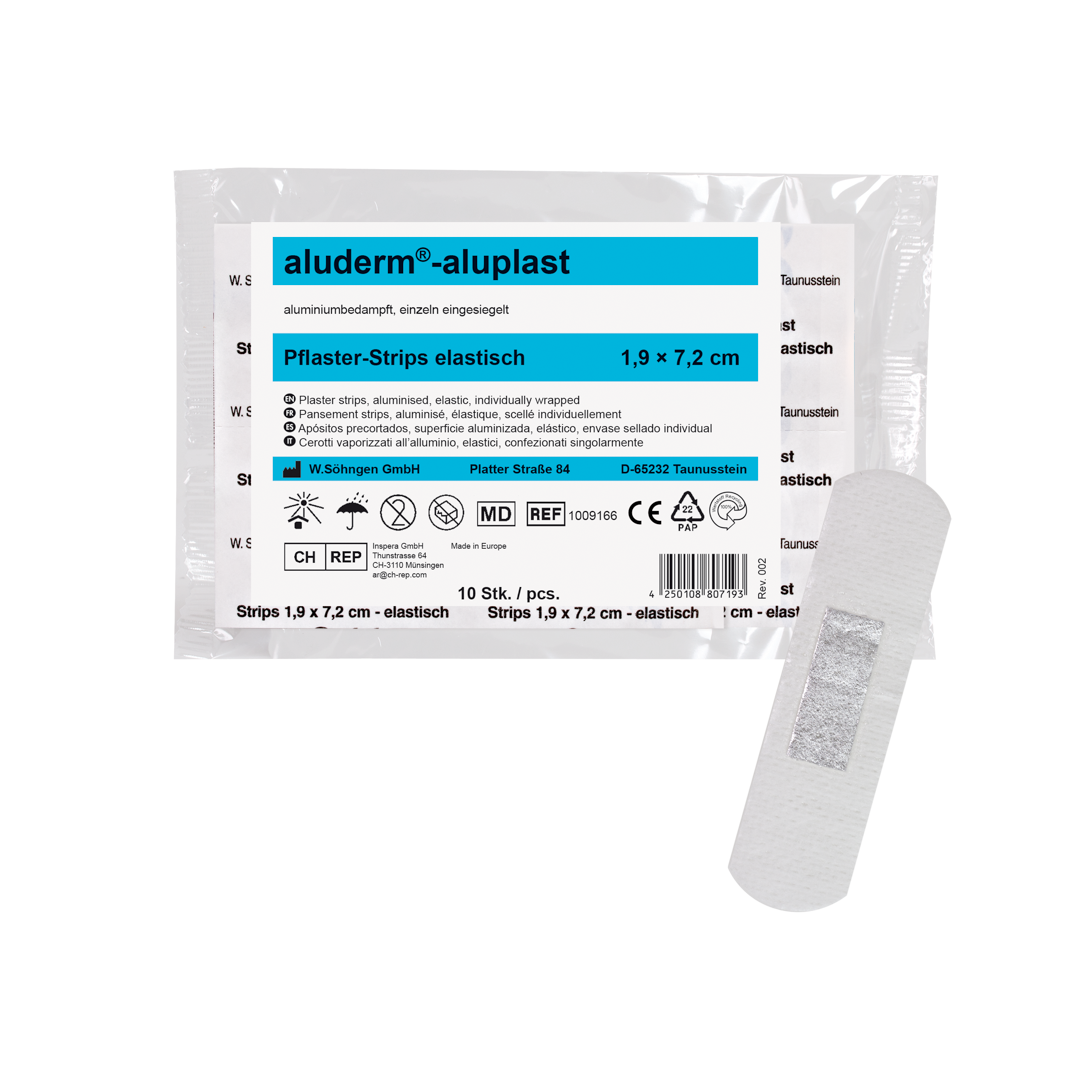 aluderm®-aluplast elastisch Strips 1,9 x 7,2 cm  10 Stück