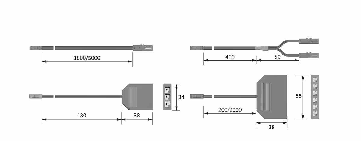 LED 3-fach Verteiler M1 12VDC