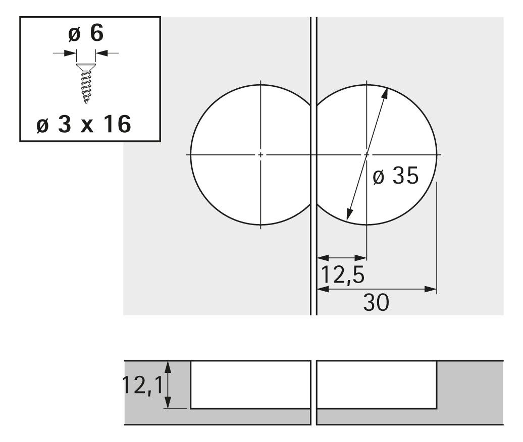 HETTICH Klappenscharnier Markant 11