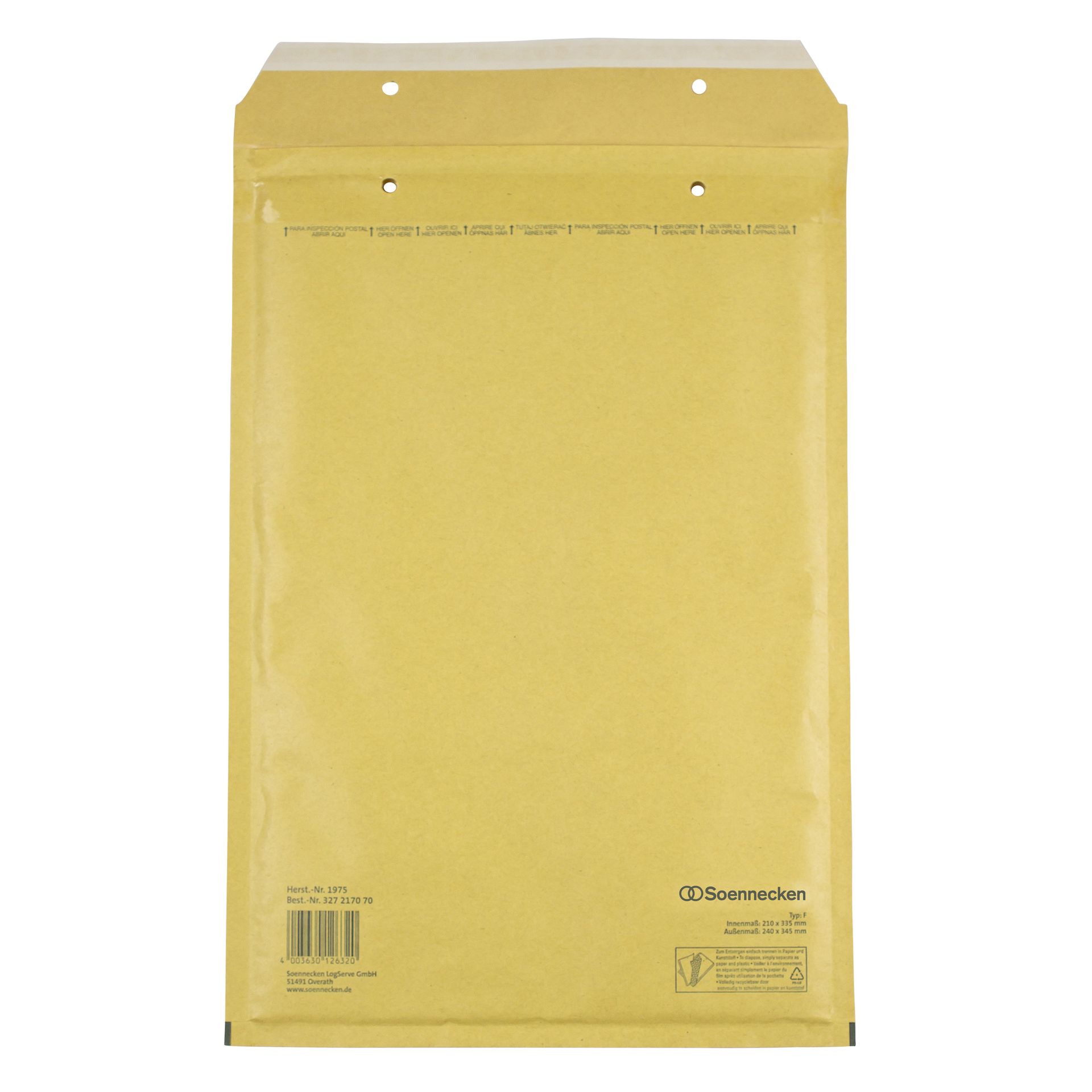 Luftpolstertasche F/3 210x335mm hk br 100St
