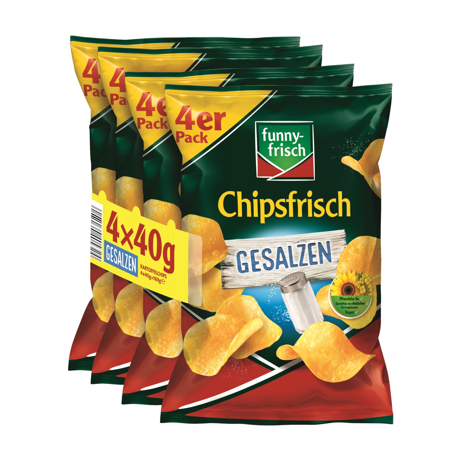 Chipsfrisch gesalzen 4 x 40G