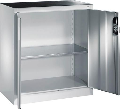 Beistellschrank B930xT400xH1000 mm RAL 7035, 1 Fachboden Tragkraft 70kg