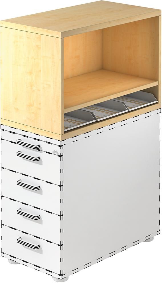 Aufsatzschrank 428x800x720-760 Ahorn