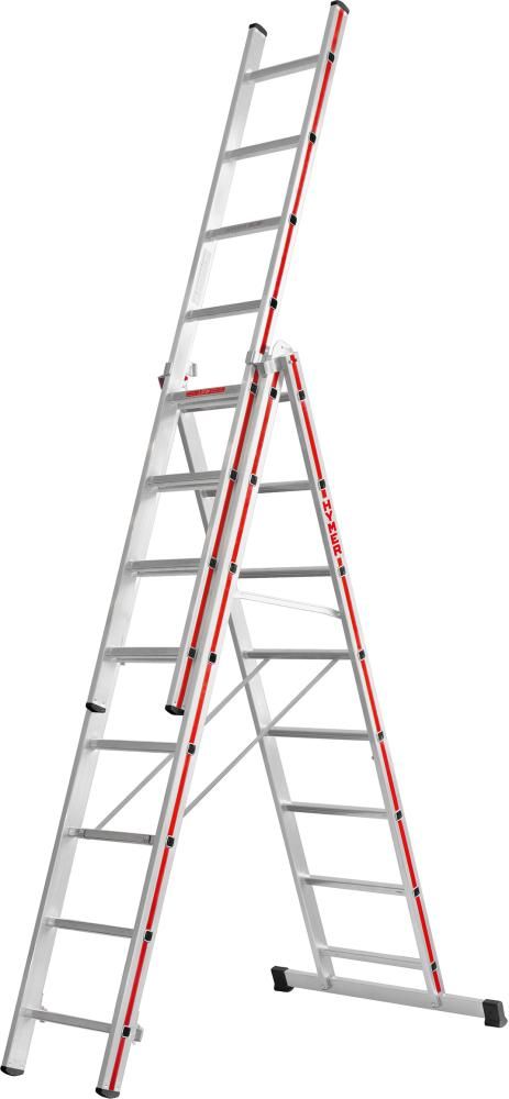 Mehrzweckleiter 3-teilig 3x8 Sprossen AH 5,79m