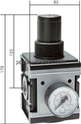 MULTIFIX Druckregler,G 3/4" 0,5 - 10bar