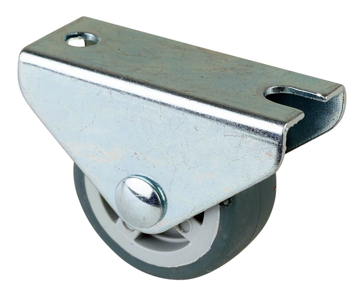 Bockrolle 30 mm/Hartböden/Grau 46x20 MM