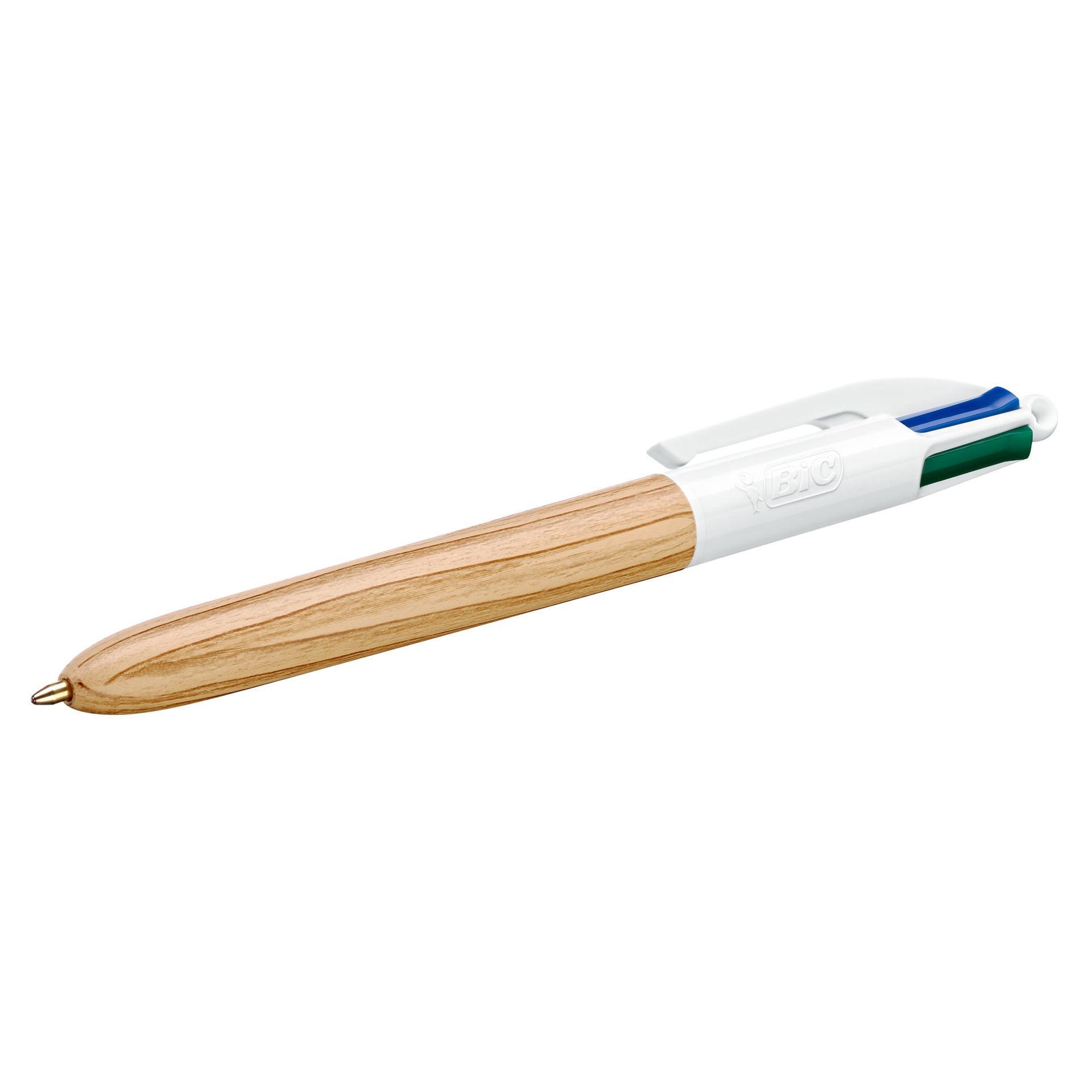 Mehrfarbkugelschreiber   4Colours Wood Style 12St