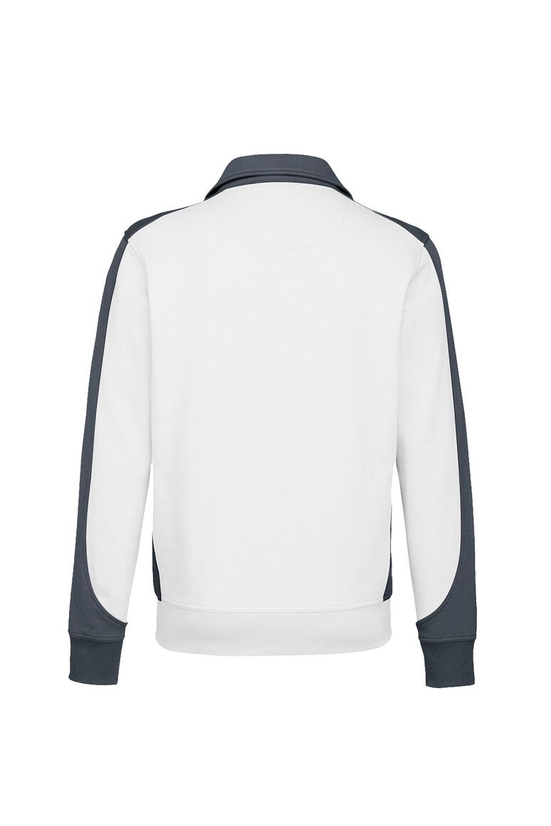 HAKRO Sweatjacke Contrast MIKRALINAR® weiß/anthrazit, XS