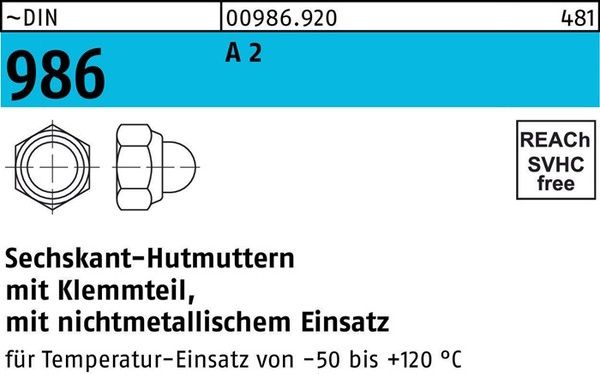 Hutmuttern selbstsichernd