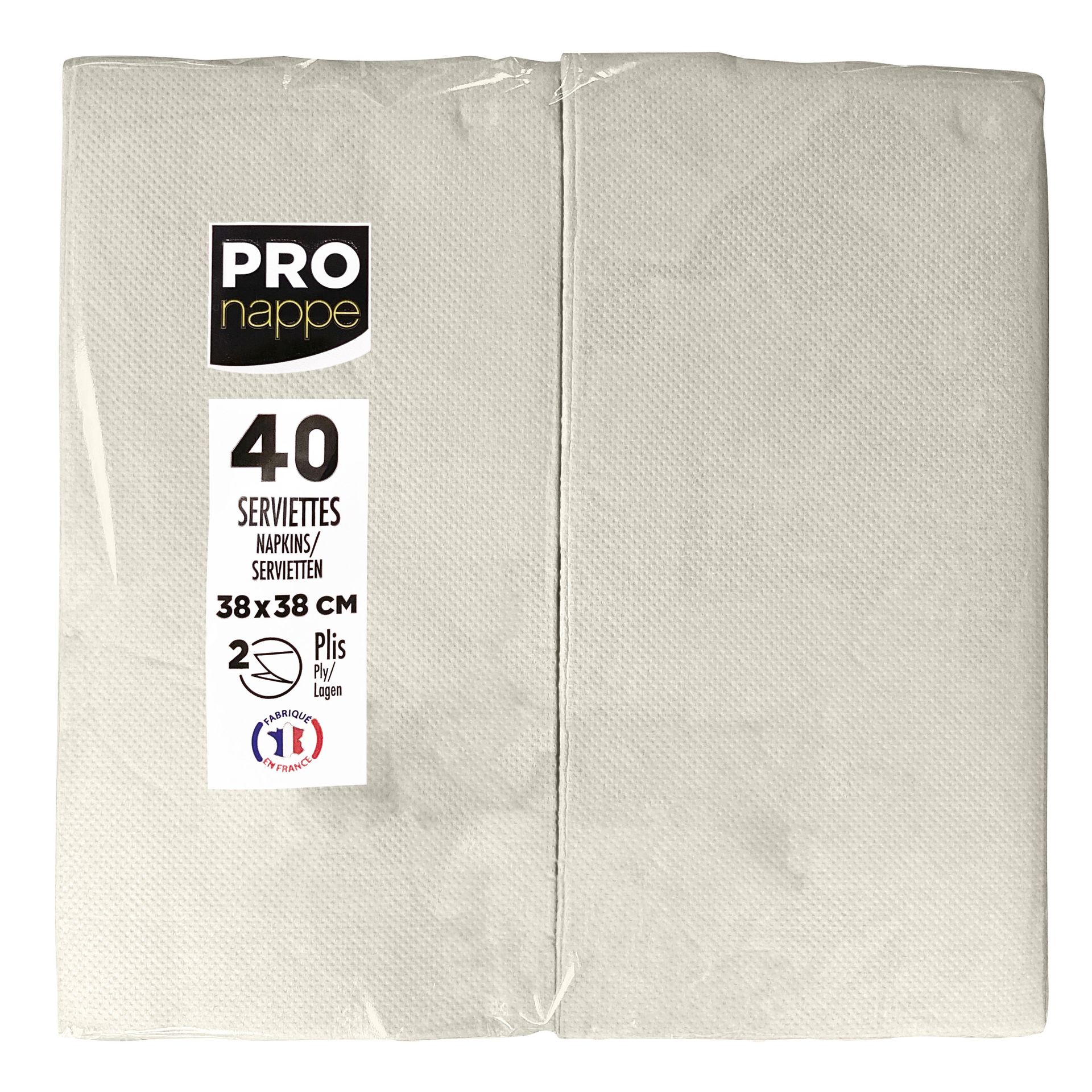 Serviette 38x38cm cr 40St