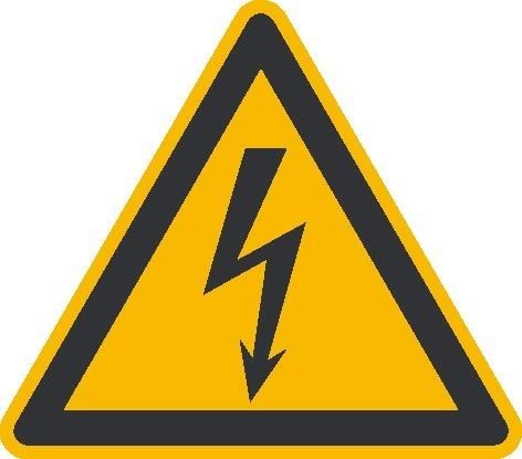 Warnschild Folie SL 15 mm Warnung vor gefährlicher elektrischerSpannung 500Stk.pro Rolle