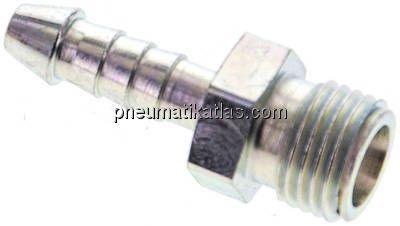 Schlauchnippel M 10 x 1 (5 L), 4 - 5mm, Stahl verzinkt