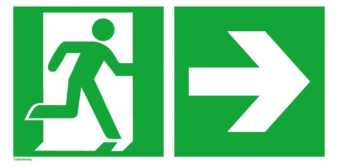 Rettungsschild: Rettungsweg