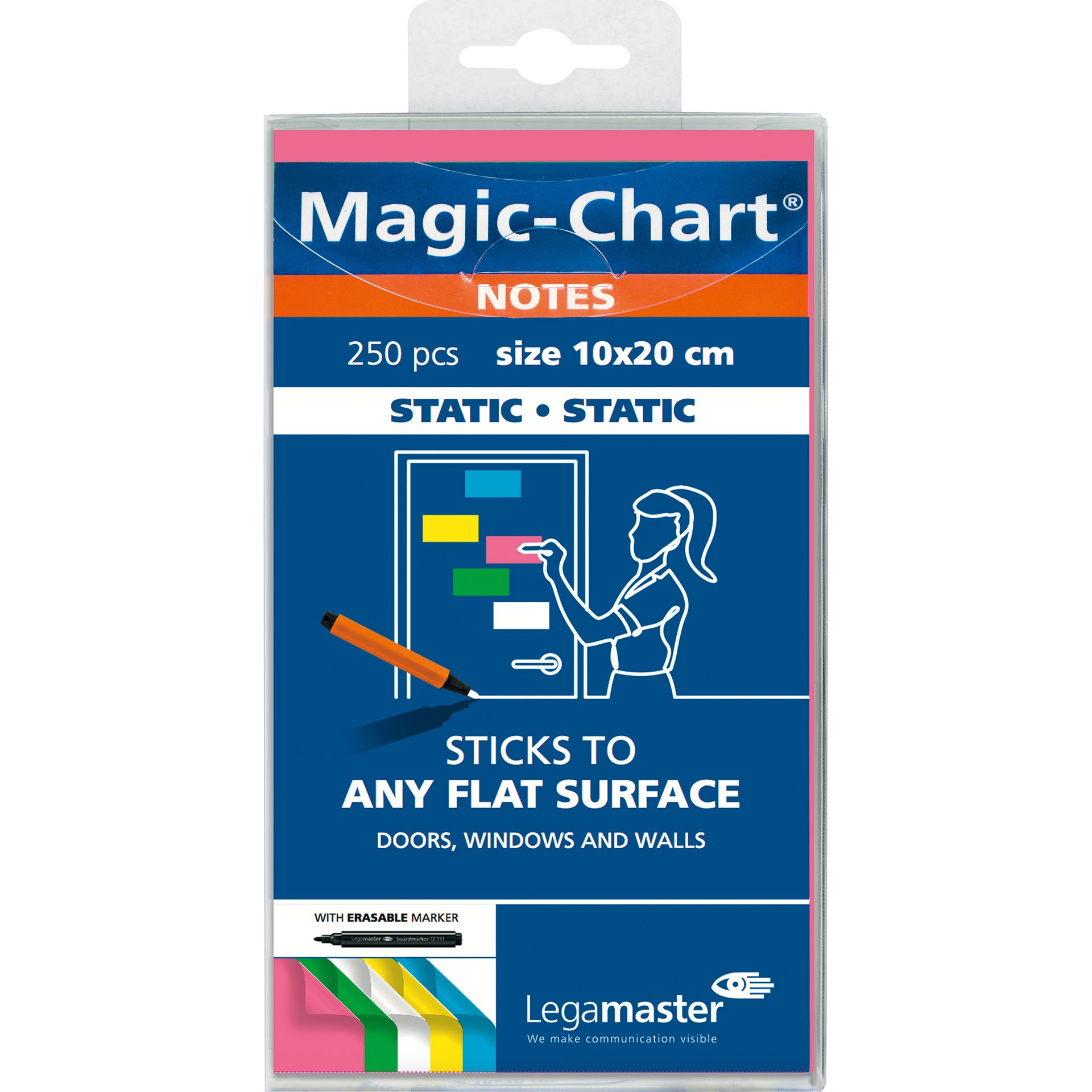 Flipchartnotizen Magic Chart sort. 250 St./Pack.