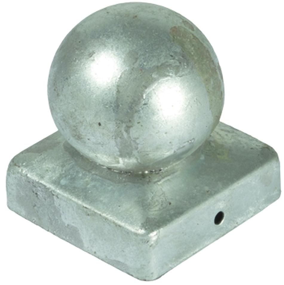 Pfostenabdeckung Kugel Feuerverzinkt aus Metall 7 x 7 cm
