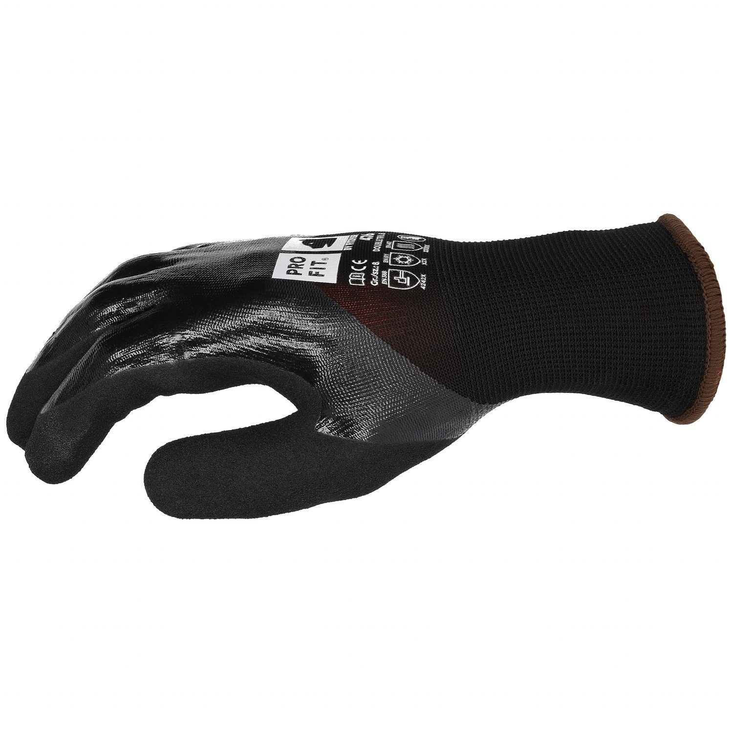 Winter Arbeitshandschuhe "Double Tril",Nitril, schwarz 10