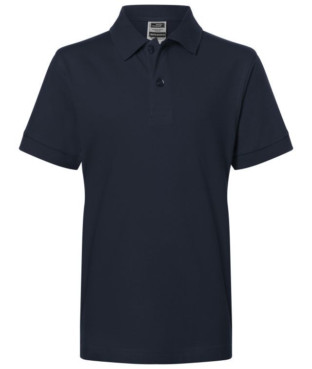 Classic Polo Junior Hochwertiges Polohemd mit Armbündchen blau, Gr. XL