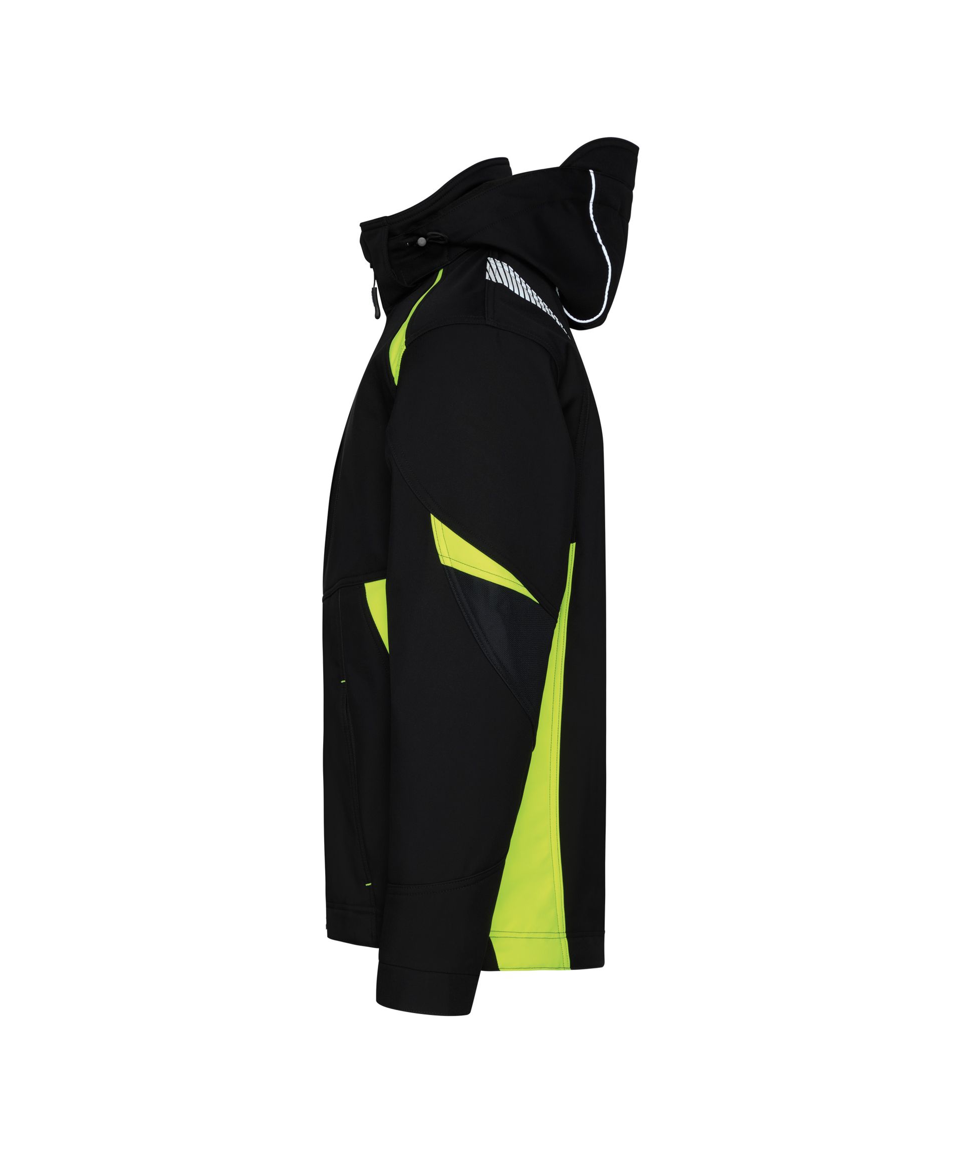 DASSY® Kalama - Softshell-jacke - schwarz/neongelb, Gr. XS