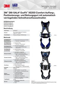 3M™ DBI-SALA® ExoFit™ XE200 Komfort Auffang-, Positionierungs- und Rettungsgurt 1112737, Größe 3, 1 pro Packung