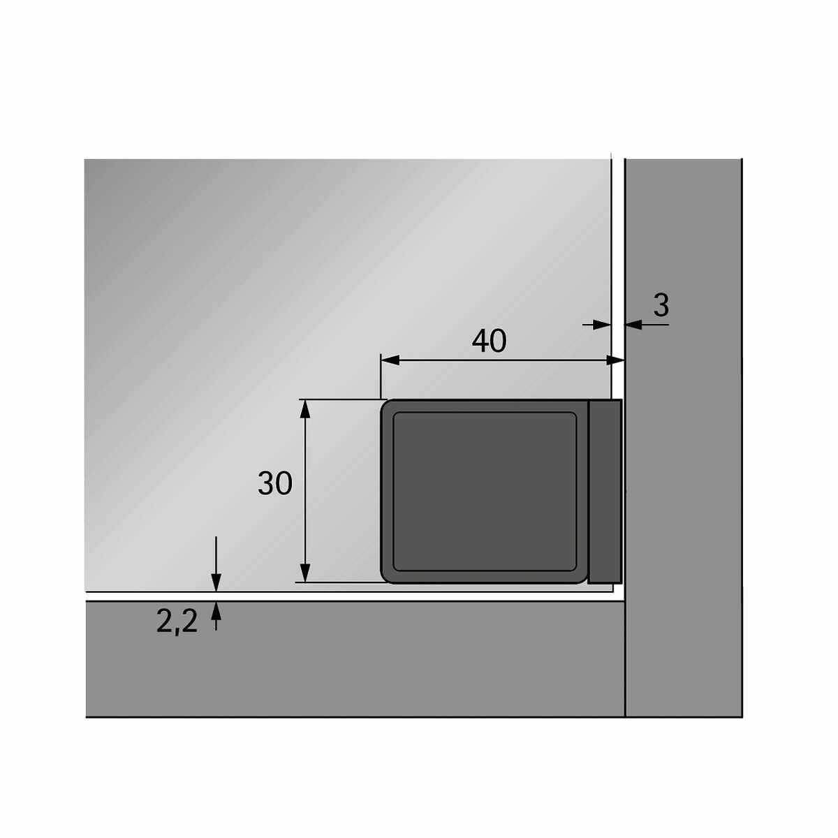 Glastürscharnier Et 5150 Ni