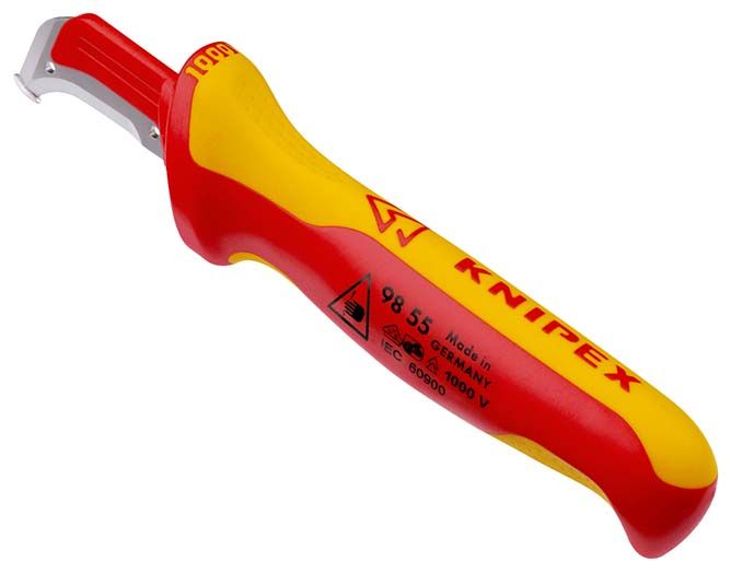 KNIPEX Abmantelungsmesser mit Gleitschuh isoliert