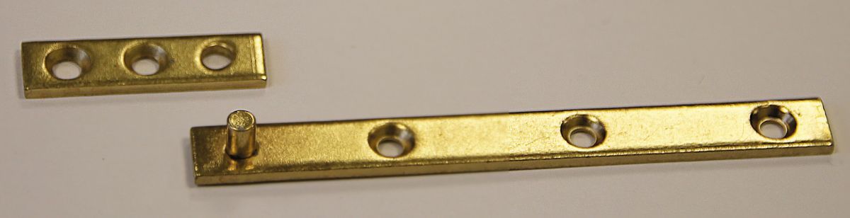 Zapfenbänder Eisen vermessingt 80/38 x 10 mm