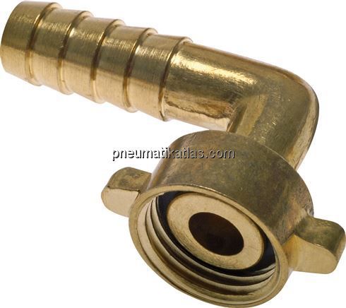 2/3-Schlauchtülle, mit Mutter G 1/2"-10mm, Winkel 90°