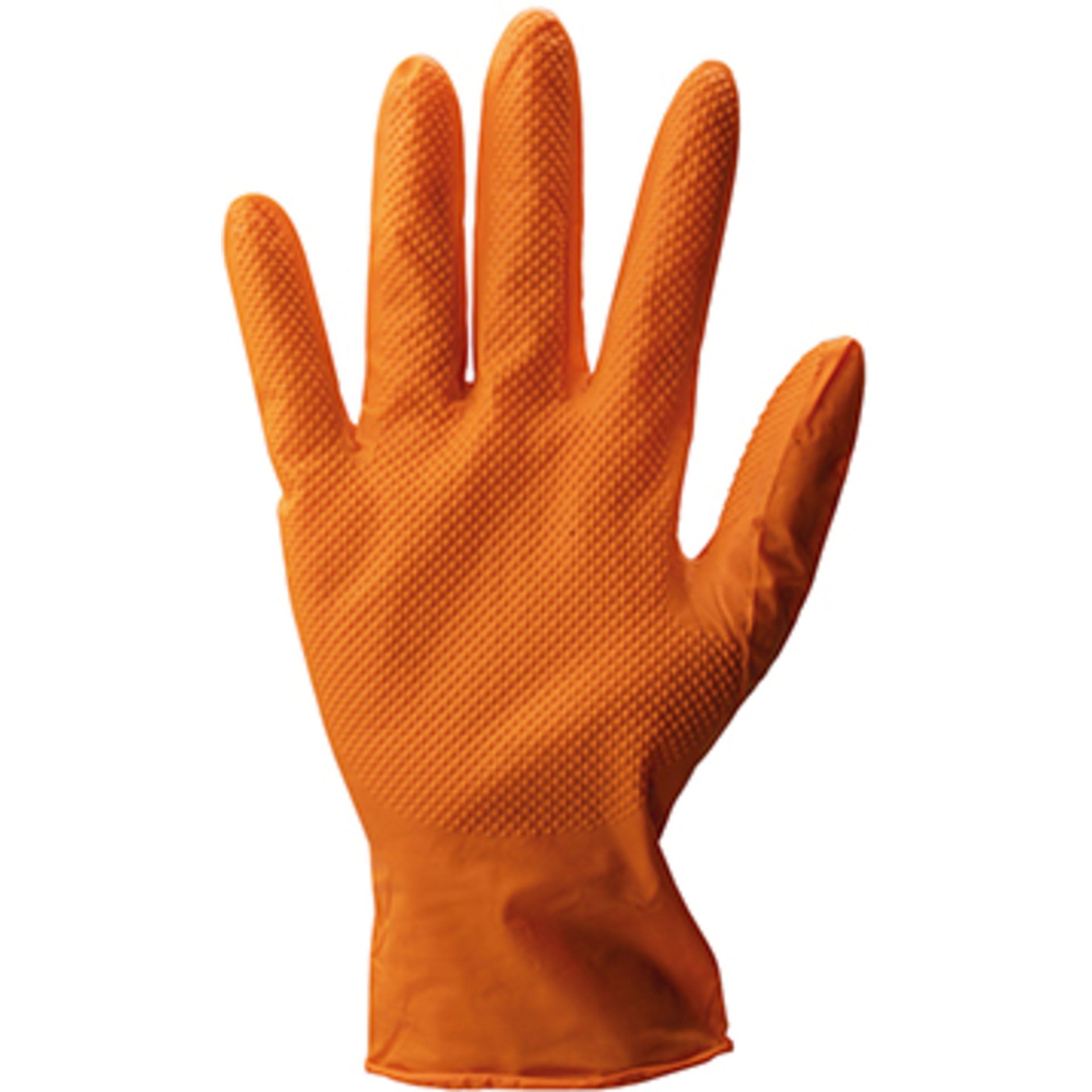 Einweghandschuh Gr. 9, Nitril orange Box 50 Stück