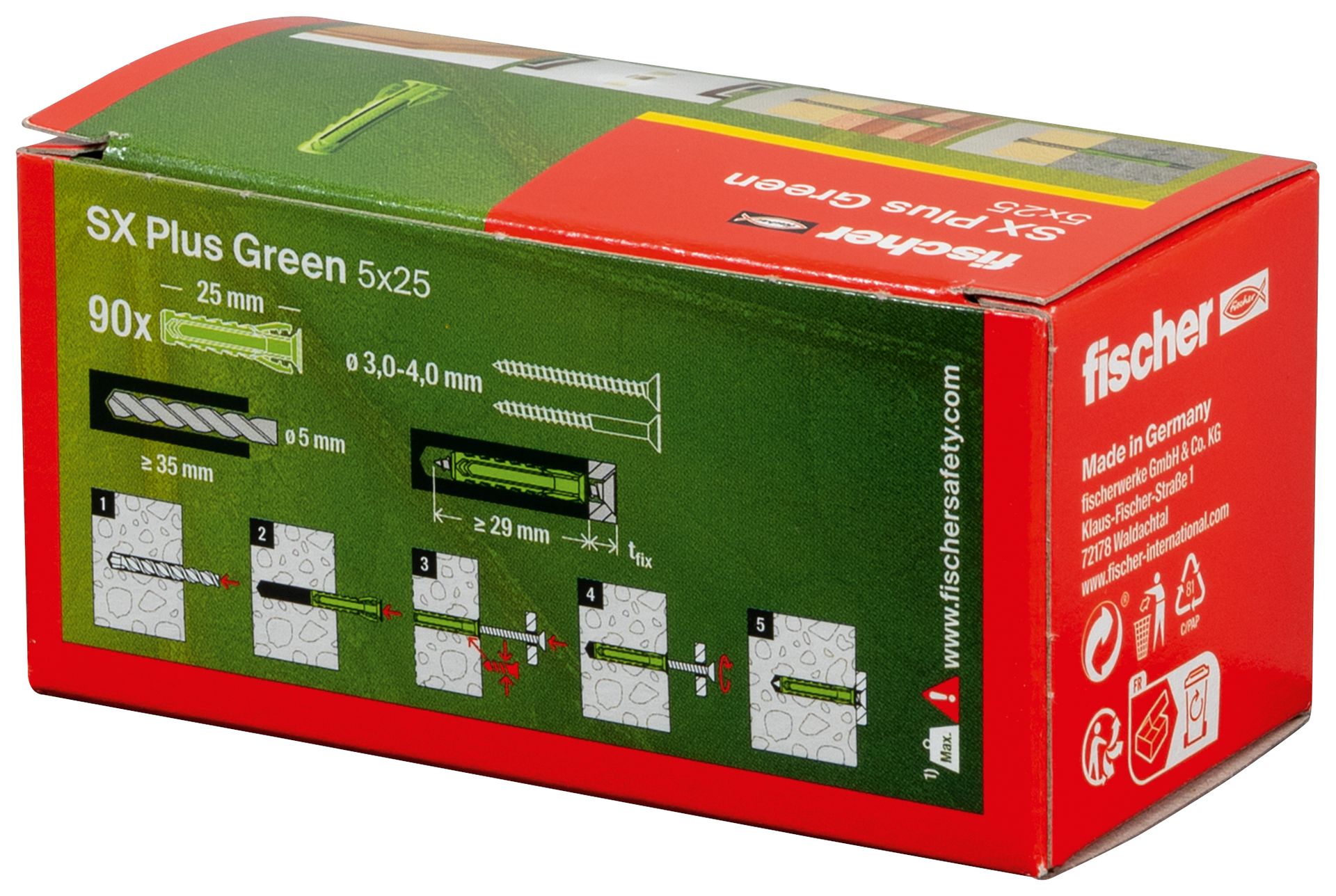 Dübel SX Plus Green 5x25