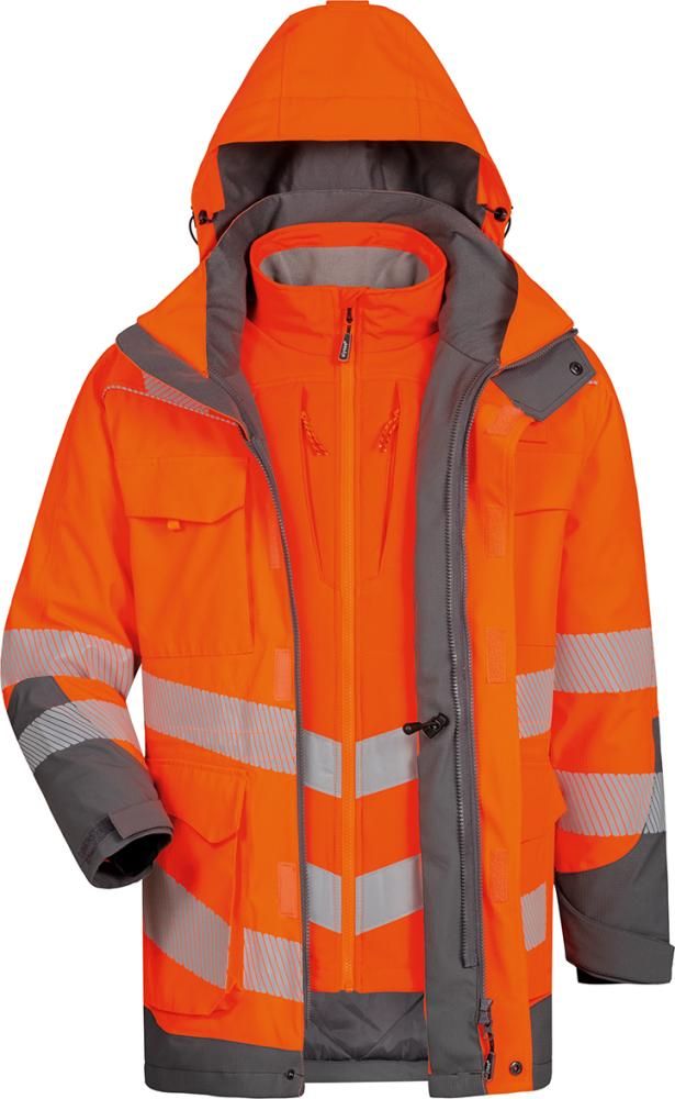 Warnschutzparka Herwin orange/grau Gr.L